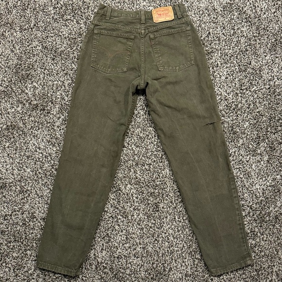 Vintage Levi 550 Green Denim Straight Leg Jeans 28” - Picture 3 of 9